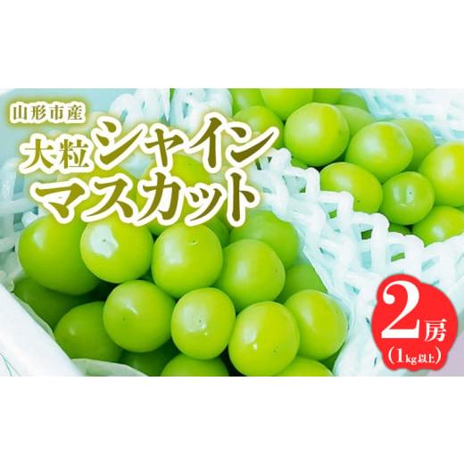 ふるさと納税 ぶどう マスカット 山形県 山形市 山形市産 大粒シャインマスカット 1kg以上 2房 令和8年産先行予約 FS24-763 くだもの 果物 フルーツ 山形 山形…