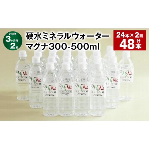 ふるさと納税 水・ミネラルウォーター 500mL〜999mL 大分県 竹田市  3ヶ月毎2回定期便 硬水ミネラルウォーターマグナ300 500ml 計48本 （24本×2回） 水 飲料 …_1