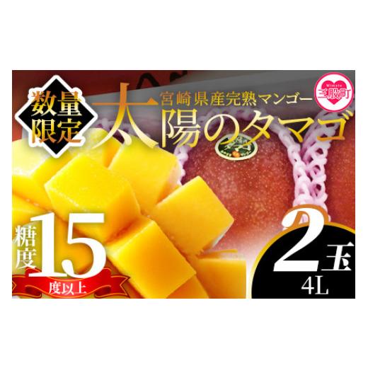 ふるさと納税 マンゴー 宮崎県 三股町 先行予約受付開始 期間数量限定 2027年5月より順次発送 宮崎県産完熟マンゴー 太陽のタマゴ 4L(2玉入り) 大玉 国産 九…