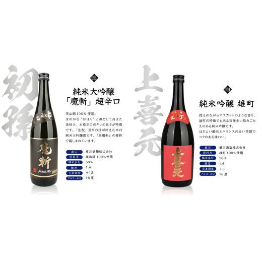 ふるさと納税 日本酒 純米大吟醸酒 山形県 酒田市 酒田6蔵の地酒　磨き50％飲み比べセット　計6本(各720ml×1本) SF0348_5