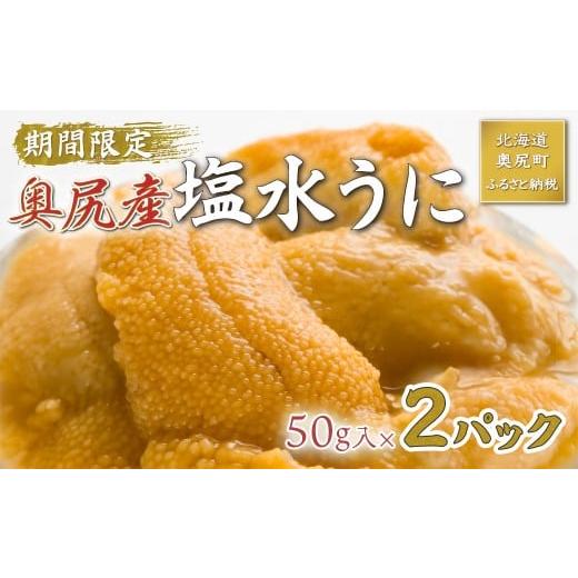 ふるさと納税 ウニ 北海道 奥尻町 2026年7月上旬頃より順次発送 北海道奥尻産「キタムラサキウニ」50g×2パック(塩水パック) 期日指定不可 ふるさと納税 人気…