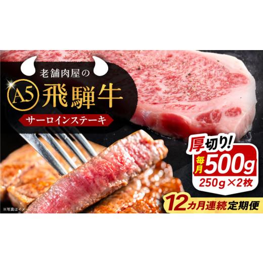 ふるさと納税 牛肉 サーロイン 岐阜県 恵那市  12回定期便 牛肉 飛騨牛 サーロインステーキ (A5ランク) 1パック (250g×2枚) ／ 飛騨牛 サーロインステーキ サ…_1