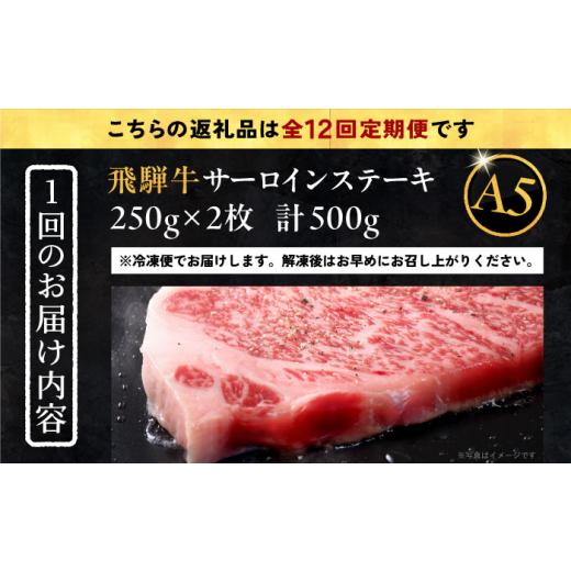 ふるさと納税 牛肉 サーロイン 岐阜県 恵那市  12回定期便 牛肉 飛騨牛 サーロインステーキ (A5ランク) 1パック (250g×2枚) ／ 飛騨牛 サーロインステーキ サ…_3