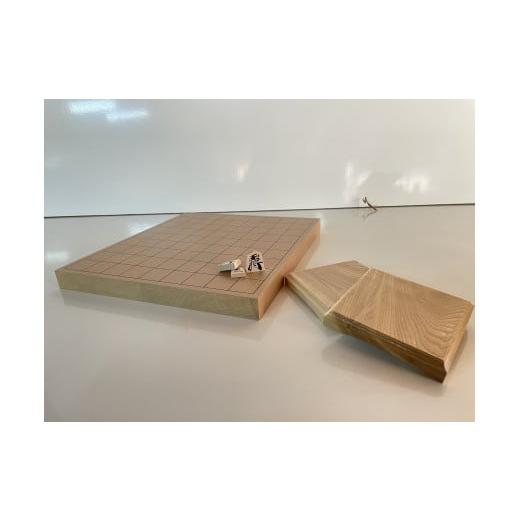 ふるさと納税 木工品・竹工品 茨城県 神栖市 SS-19 将棋盤 新桂 10号 接合盤 卓上 セット 囲碁 将棋 木工品の画像