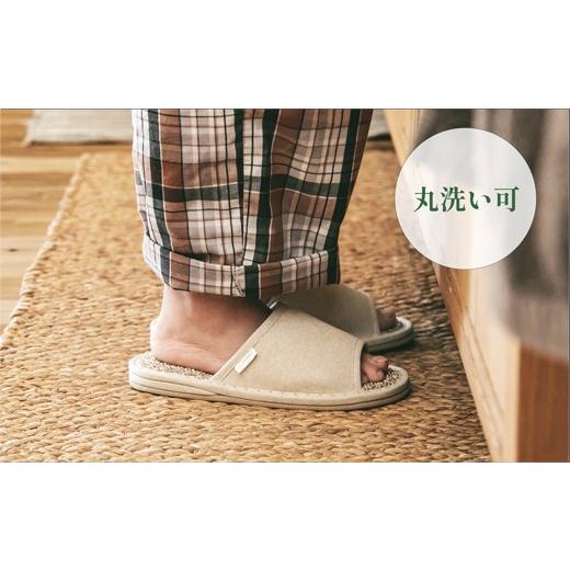 ふるさと納税 ファッション スリッパ 大阪府 泉大津市  Lサイズ SASAWASHI スリッパ ベージュ Lサイズの画像