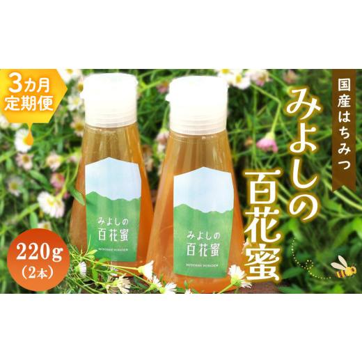 ふるさと納税 加工品等 はちみつ 佐賀県 基山町  3か月定期便 みよしの百花蜜 220g×2本 はちみつ 百花蜜 純粋 ハゼの花 ブレンド 国産 ミツバチ 甘み スッキ…の画像