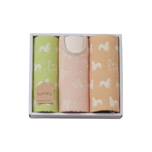 ふるさと納税 小物 ハンカチ・スカーフ 愛知県 蒲郡市 G0608 ふわら スタイ・ガーゼハンカチセット:配送情報備考 化粧箱入(ピンク) 化粧箱入(ピンク)