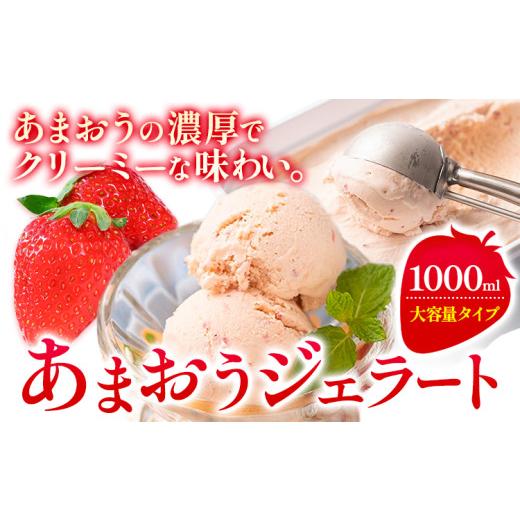 ふるさと納税 アイス・ヨーグルト ジェラート 福岡県 小竹町 あまおうジェラート 1000ml 南国フルーツ株式会社[4月上旬-4月末頃出荷]福岡県 小竹町 あまおう…
