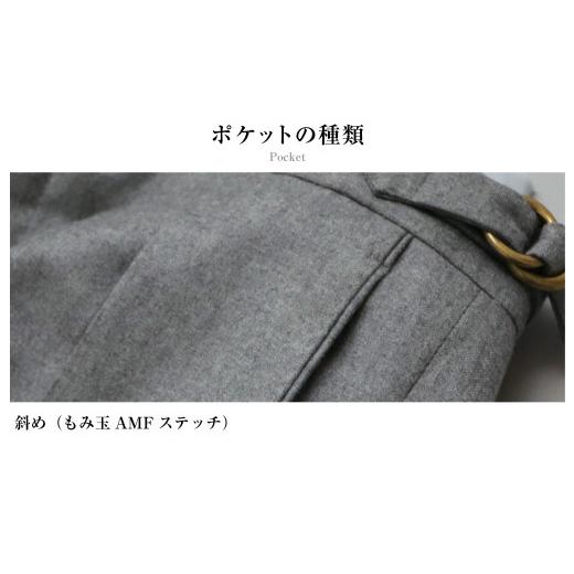 ふるさと納税 服 男 長崎県 長崎市  ツータック／73 セミオーダー トラウザーズ 1本 (葛利毛織／スーパーストレッチ／チャコールグレー) ／ メンズ ファッショ…の画像