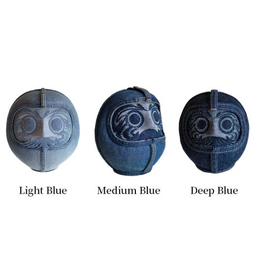 ふるさと納税 雑貨・日用品 インテリア 神奈川県 寒川町 DENIM DARUMA \"8\" Medium Blue だるま 達磨 インテリア 置物 お祝い 縁起物 伝統 手作り お…の画像