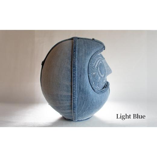 ふるさと納税 雑貨・日用品 インテリア 神奈川県 寒川町 DENIM DARUMA \"8\" Medium Blue だるま 達磨 インテリア 置物 お祝い 縁起物 伝統 手作り お…の画像