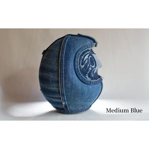 ふるさと納税 雑貨・日用品 インテリア 神奈川県 寒川町 DENIM DARUMA \"8\" Medium Blue だるま 達磨 インテリア 置物 お祝い 縁起物 伝統 手作り お…の画像