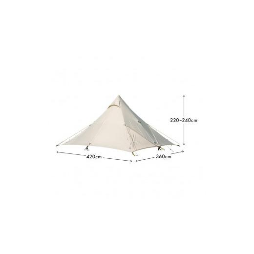 ふるさと納税 アウトドアグッズ テント・タープ 神奈川県 鎌倉市  鎌倉天幕 HIDEOUT-01DX シェルター テント タープ (1ポールセット) KTMHO-01DXの画像