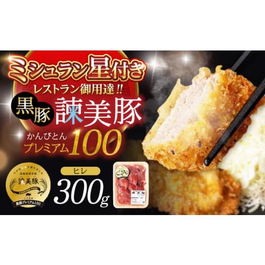 ふるさと納税 豚肉 ヒレ 長崎県 諫早市 黒豚諫美豚プレミアム100 ヒレ肉 (カツのみ) 300g / 豚肉 肉 ヒレ 黒豚 とんかつ トンカツ / 諫早市 / 株式会社土井…