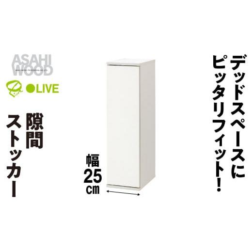 ふるさと納税 家具 収納家具 愛知県 豊橋市 朝日木材 隙間ストッカー 幅 25cm ホワイト SLK-9025ST-W 隙間収納 ストッカー キッチン収納 積載可能 ホワイト 棚…