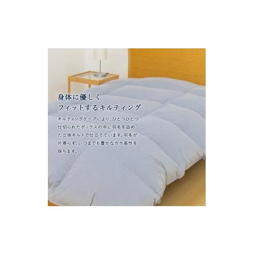 ふるさと納税 タオル・寝具 掛け布団 山梨県 富士吉田市 数量限定 ちょうどいい中厚タイプの羽毛布団ライトグレー シングル 羽毛量0.8kg 入金確認後7日以内で…_6