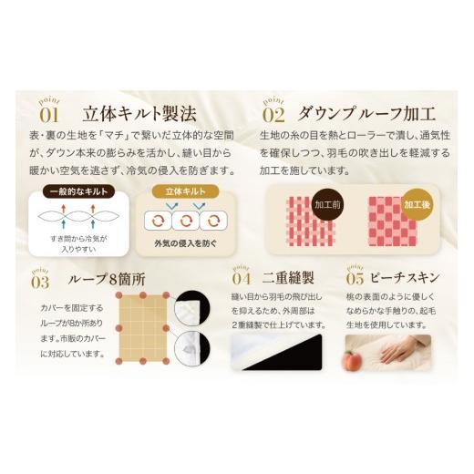 ふるさと納税 タオル・寝具 掛け布団 山梨県 韮崎市 冬用 洗える 羽毛布団 シングル 本掛け 増量 冬 掛け布団 ホワイトダックダウン85％ 1.2kg 350dp グレー …_6