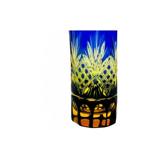 ふるさと納税 陶磁器・漆器・ガラス 和歌山県 海南市 KRビールグラス琥珀‐ブルー ［NF44］ ブルーの画像