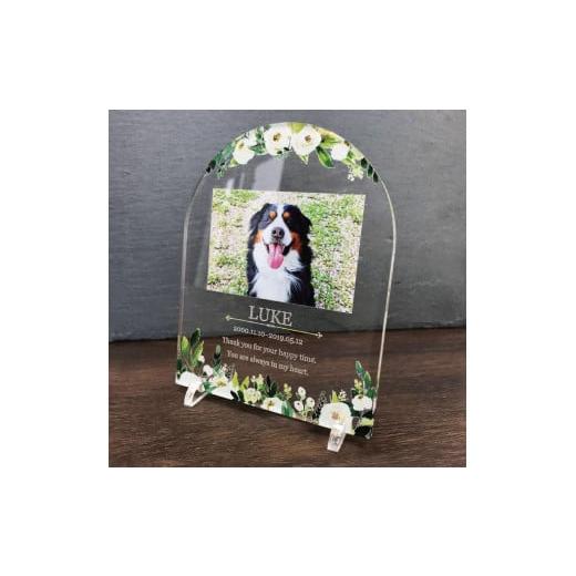 ふるさと納税 雑貨・日用品 写真 愛知県 稲沢市 ペット メモリアル フォトプレート ボタニカルフラワー ボタニカルフラワー