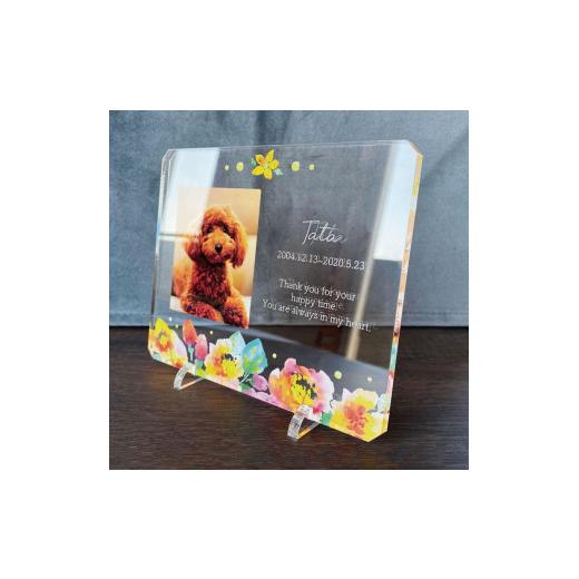 ふるさと納税 雑貨・日用品 写真 愛知県 稲沢市 ペット メモリアル フォトプレート オレンジブーケ オレンジブーケ