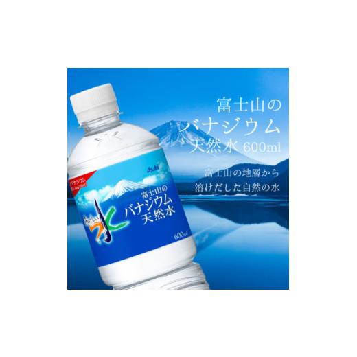 ふるさと納税 水・ミネラルウォーター 500mL〜999mL 山梨県 山梨市  毎月定期便 バナジウム天然水600ml 24本入 アサヒ飲料全3回 防災 4060649の画像