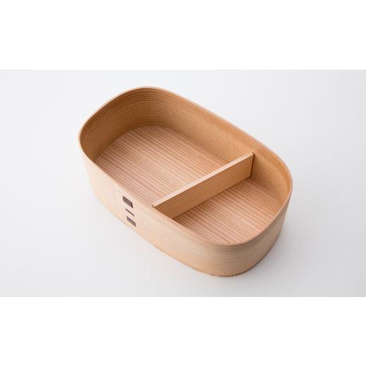 ふるさと納税 木工品・竹工品 秋田県 大館市  大館曲げわっぱ ほのか弁当（中） 205P6006 ／ 曲げわっぱ 伝統 工芸品 お弁当箱 弁当箱 わっぱ弁当 わっぱ弁当…の画像