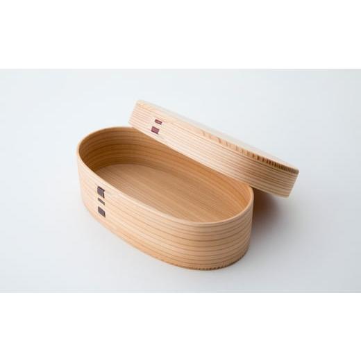 ふるさと納税 木工品・竹工品 秋田県 大館市  大館曲げわっぱ 小判弁当 （大） 225P6014 ／ 曲げわっぱ 伝統 工芸品 お弁当箱 弁当箱 わっぱ弁当 わっぱ弁当…の画像