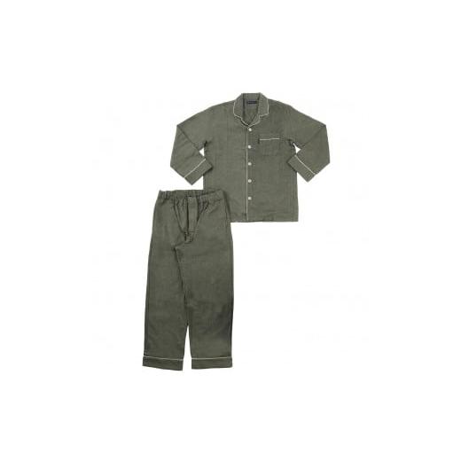 ふるさと納税 ファッション 和歌山県 海南市 カラー:グリーン サイズ:L フランネル 無地 メンズパジャマ グリーン・Lサイズ