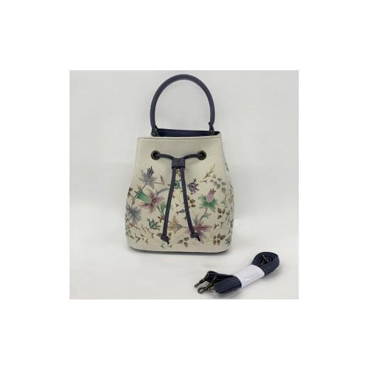 ふるさと納税 カバン 手提げ 京都府 京都市 京都丸紅 V&amp;A京友禅巾着バッグ(オフ) オフ