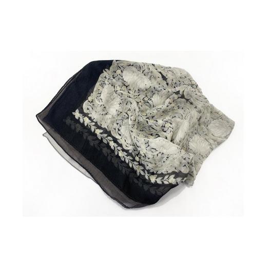 ふるさと納税 小物 ストール・マフラー 京都府 京都市 京都丸紅 V&amp;Aシルクオーガンジーショール(モノトーン) モノトーン