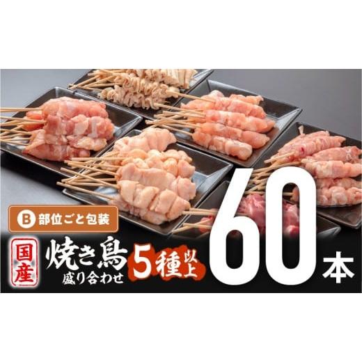 ふるさと納税 鶏肉 焼き鳥 宮崎県 宮崎市 4月発送予定 若鶏の焼き鳥セット5種以上(60本)盛り合わせ_M146-001_apr 4月発送 60本部位ごと包装