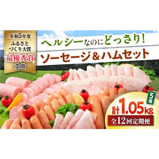 ふるさと納税 肉 ソーセージ 長崎県 大村市 12回定期便 ナルちゃんファーム ハムセット1.05kg sp ／ ウインナー ハム 食べ比べ 詰め合わせ ／ 大村市 ／ おお…_1