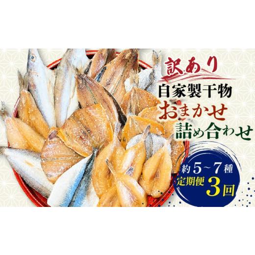 ふるさと納税 干物 愛知県 南知多町 3回連続定期便 訳あり 自家製 干物 おまかせ詰め合わせ 約5〜7種 毎月全3回 サバ あじ カマス シロサバフグ イワシ シズ …
