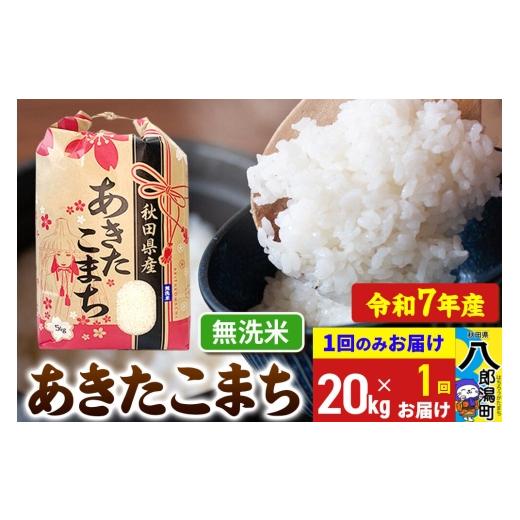 ふるさと納税 米 あきたこまち 秋田県 八郎潟町 あきたこまち 20kg 無洗米 令和7年産 秋田県産 こまちライン こまちライン あきたこまち ブランド米 お米 白米…の画像