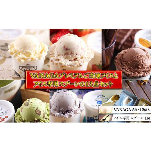 ふるさと納税 菓子 アイス 島根県 雲南市 アイスクリーム VANAGAプレミアムご当地アイス12個とアイス専用スプーン（ゴールド1本）の13点セット | アイスクリー…の画像