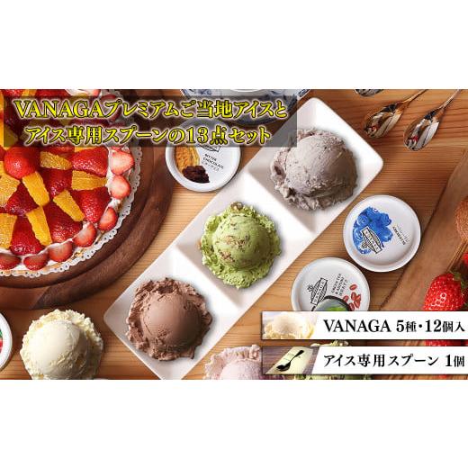 ふるさと納税 菓子 アイス 島根県 雲南市 アイスクリーム VANAGAプレミアムご当地アイス12個とアイス専用スプーン（シルバー1本）の13点セット | アイスクリー…の画像