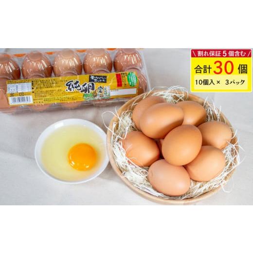 ふるさと納税 卵(鶏、烏骨鶏等) 愛媛県 松山市 2月発送 純卵-じゅんたまご- 30個(10個×3パック) 割れ保証5個含む 卵 たまご タマゴ 玉子 卵料理 卵かけご…