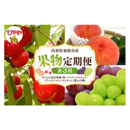 ふるさと納税 果物類 さくらんぼ 山形県 東根市 2026年先行予約 全3回 定期便 東根市産 GI東根さくらんぼ、白桃、大粒ぶどう詰め合わせ 果物定期便 hi074-01…