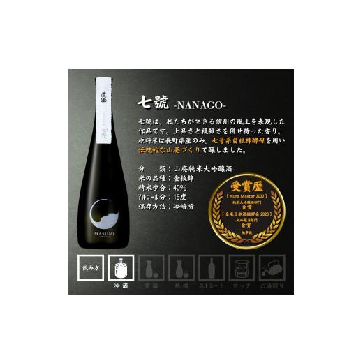 ふるさと納税 日本酒 純米大吟醸酒 長野県 富士見町 極上の真澄 飲み比べ セット 夢殿 山花 七號 720ml 3本 箱入 純米大吟醸酒 山廃純米大吟醸酒 日本酒 地酒 …の画像