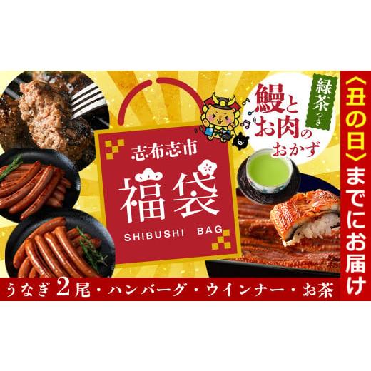 ふるさと納税 うなぎ 鹿児島県 志布志市 丑の日までに配送 志布志市福袋 鰻とお肉のおかず(名水慈鰻2尾&里山牛ハンバーグ4個&黒豚MEGUMIウインナー2P&お茶…