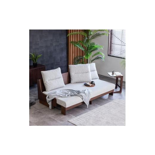 ふるさと納税 家具 福岡県 大川市 開梱設置 ソファベッド 幅200cm ヴィンセント BR×ライトグレー ごろ寝ソファ モーブル/大川家具 BR×ライトグレー