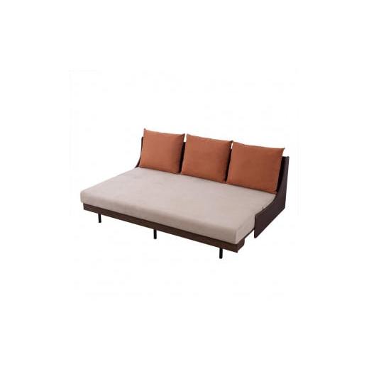 ふるさと納税 家具 福岡県 大川市 開梱設置 ソファベッド 幅200cmフォース ブラウン×ベージュ ごろ寝ソファセミダブル モーブル/大川家具 ブラウン×ベージ…