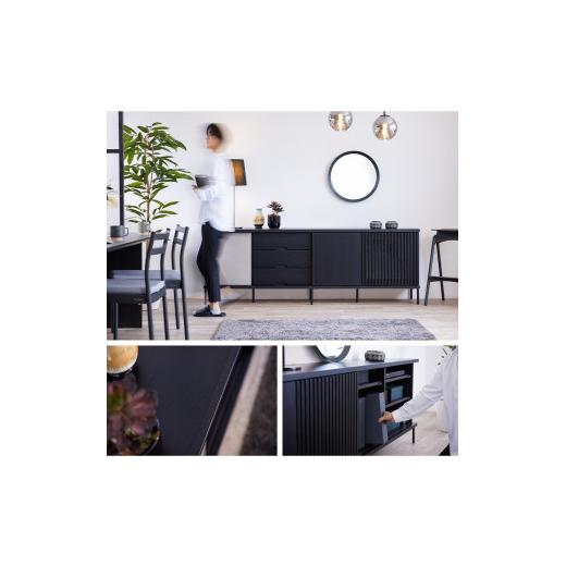 ふるさと納税 家具 収納家具 福岡県 大川市 AGUERO アゲロ 200cm サイドボード オークブラック モーブル 大川家具 オークブラック