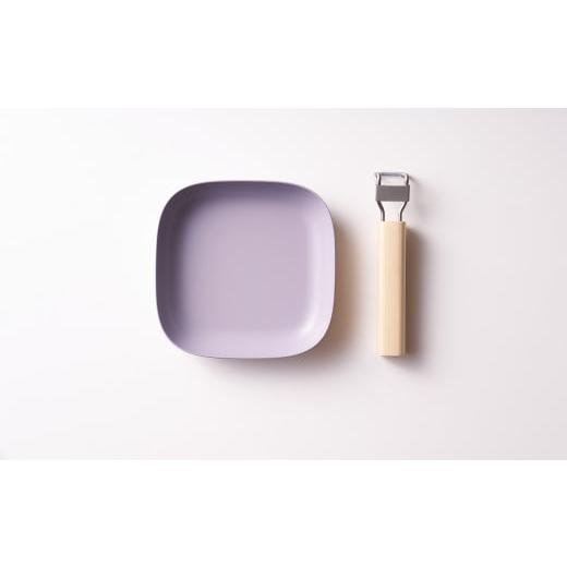 ふるさと納税 食器・グラス 皿 兵庫県 朝来市 CoCast cosara 取っ手セット 直火調理できる 耐熱皿 ラベンダー 取っ手がとれる 四角17cm くすみカラー 全5色 …