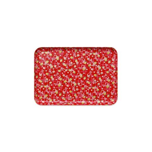 ふるさと納税 雑貨・日用品 和歌山県 由良町 タツクラフト 友禅和紙トレー M 33cm 2枚セット 小花 舞うさぎ Tk308 ttcf117 小花 舞うさぎ