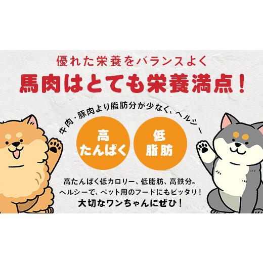 ふるさと納税 馬肉 熊本県 多良木町  定期便6回 ペット用 熊本加工 馬肉 切り落とし 1kg ×6回配送 合計 6キロ ドッグ フード 無添加 無香料 ヘルシー 高栄養 …_3