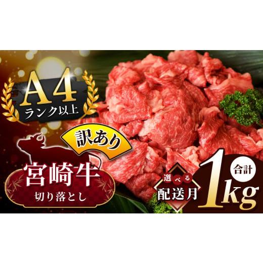 ふるさと納税 牛肉 炒め物 宮崎県 五ヶ瀬町 11月発送 人気 牛肉 A4 - A5 宮崎牛 切り落とし 訳あり 1kg | 小分け 500g × 2 宮崎牛 切り落とし 部位不問 脂身…