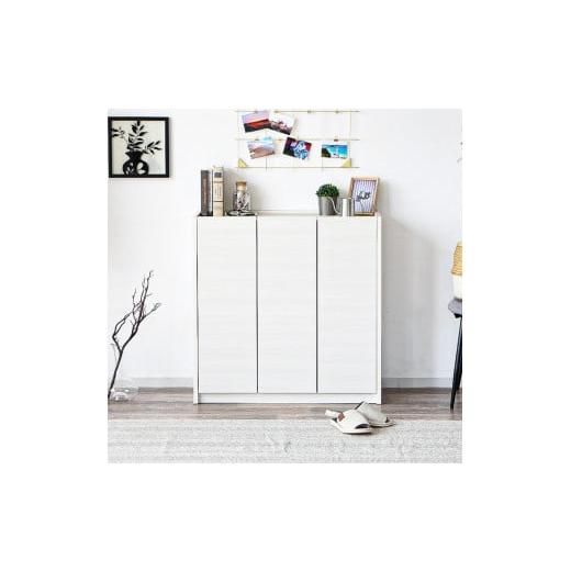 ふるさと納税 家具 収納家具 福岡県 大川市 シューズボックス 靴箱 90 ロータイプ ホワイト 玄関収納 下駄箱 開き扉収納 収納棚 水洗い可能棚板 耐水 可動棚 …