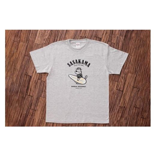 ふるさと納税 服 男 宮城県 仙台市 仙台・宮城の観光Tシャツ 「猫と笹かま」Tシャツ Lサイズ [T-01] Lサイズ [T-01]