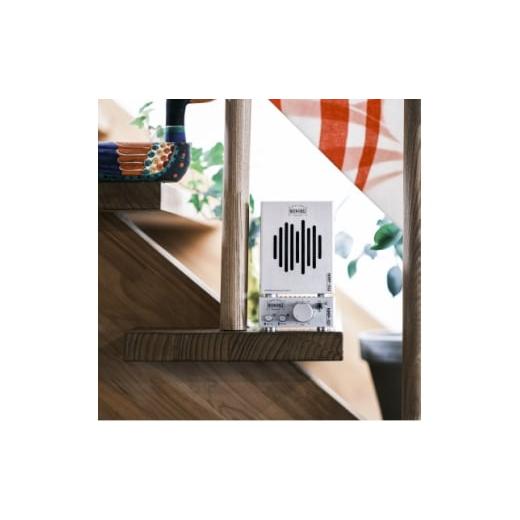 ふるさと納税 TV・オーディオ・カメラ 大阪府 枚方市 スタックアンプ／金属製ボックススピーカー型(シルバー)NMP-1A2A 1578561の画像